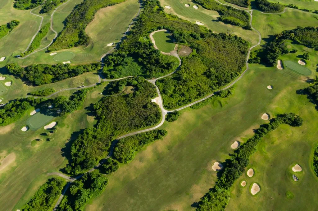 Aerial view of the golf court